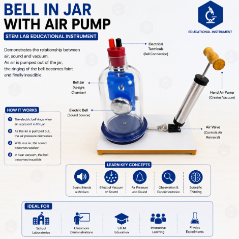 Bell in Jar with Air Pump  STEM Lab