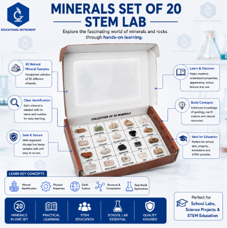 Minerals Set of 20 STEM Lab