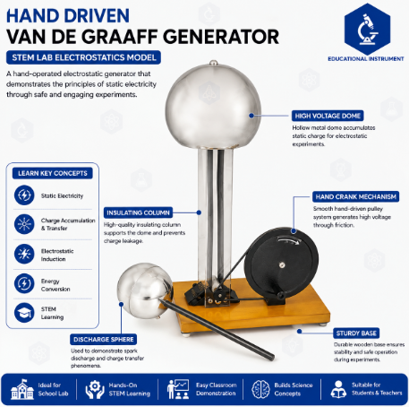 Hand Driven Van De Graaff  STEM Lab